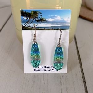 NEW Rainbow Glass Drop Earrings